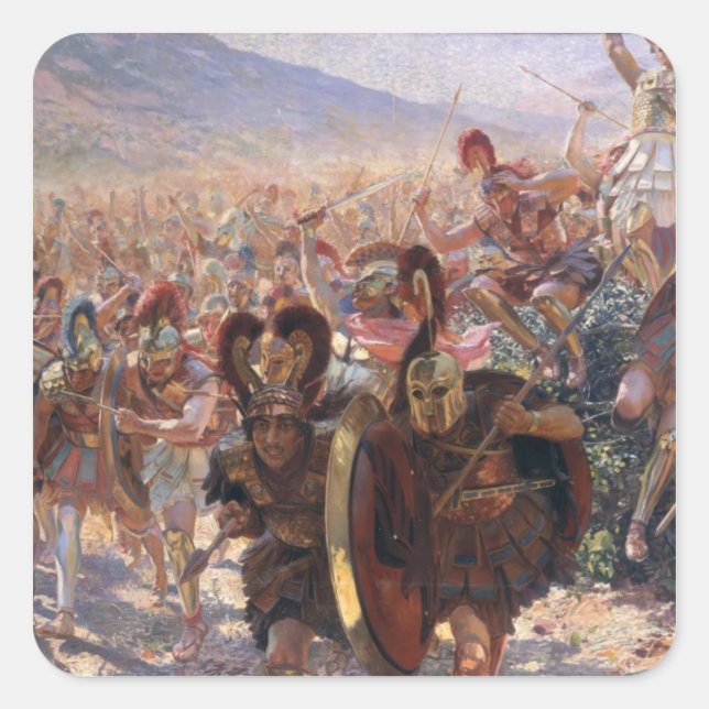 Ancient Warriors Square Sticker (Front)