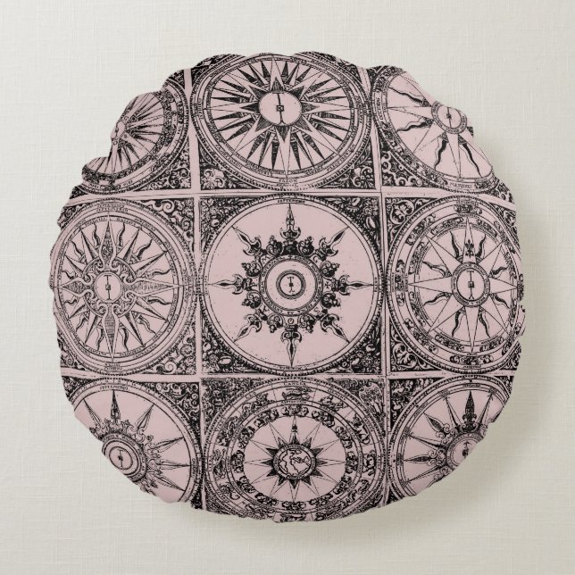 Ancient Wind Rose Chart Cushions (Front)