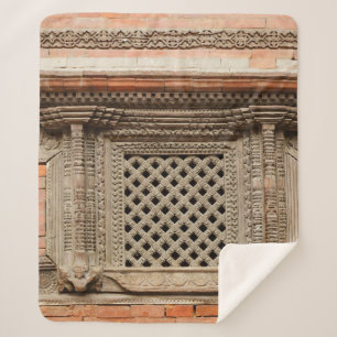 Ancient window in Nasal Chowk Courtyard of Hanuman Sherpa Blanket