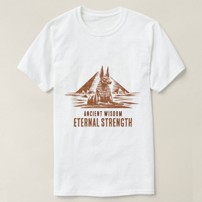 Ancient Wisdom, Eternal Strength - Glitter Gold T-Shirt (Design Front)