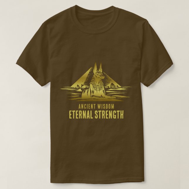 Ancient Wisdom, Eternal Strength - Gold T-Shirt (Design Front)