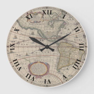 Ancient World Map Clock