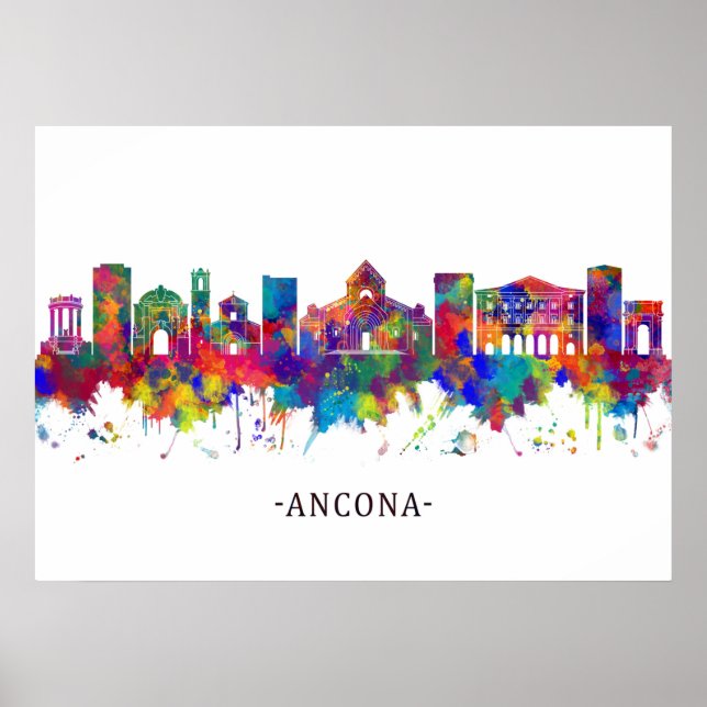 Ancona Italy Skyline Poster (Front)
