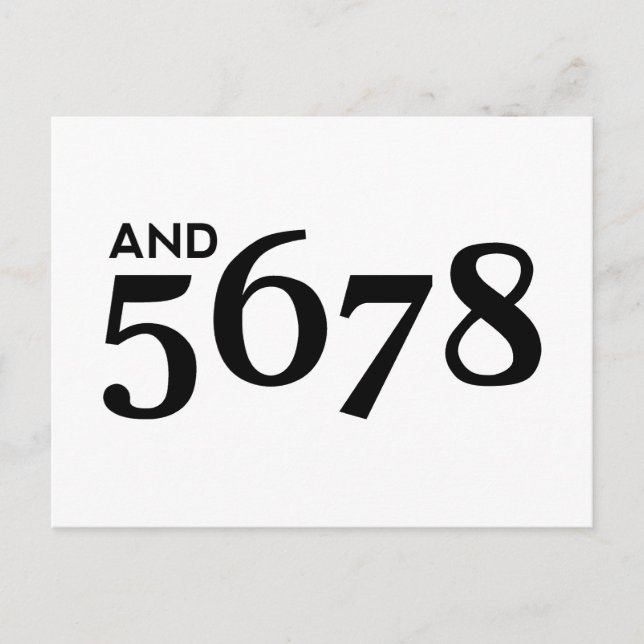 And 5678 postcard (Front)