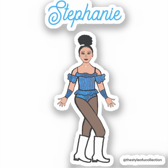 And a Name Dancer Stickers Blue Stones B (Front)