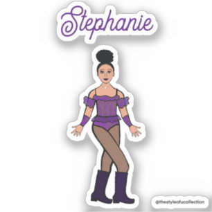 And a Name Dancer Stickers Purple Stones B