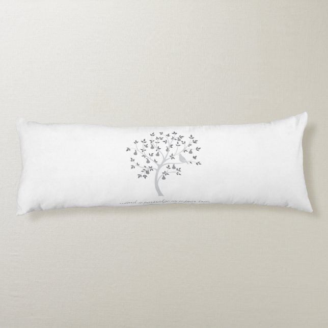 And a partridge in a pear tree body cushion (Back)