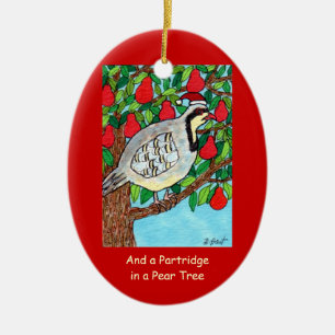 And a Partridge in a Pear Tree Ceramic Tree Decoration
