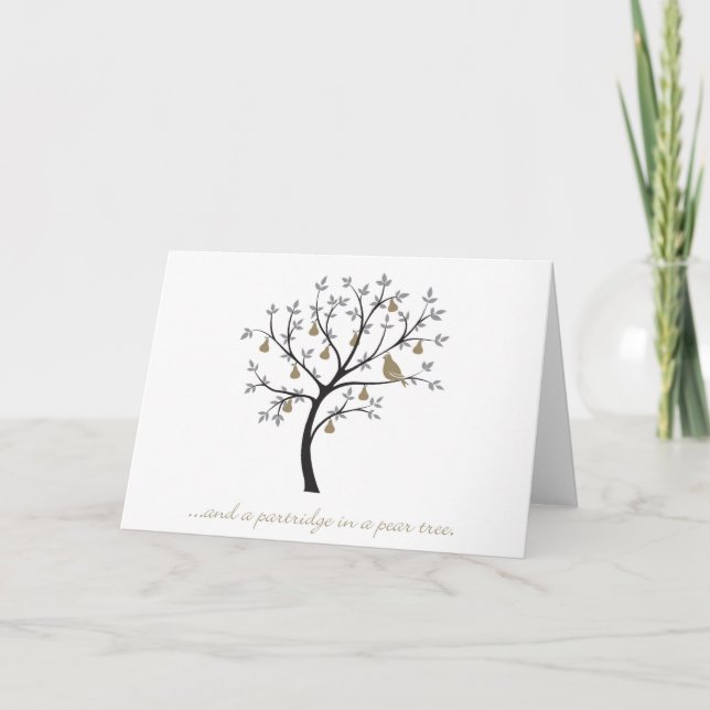 And a partridge in a pear tree holiday card (Front)
