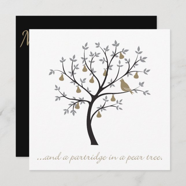 And a partridge in a pear tree invitation (Front/Back)