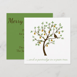 And a partridge in a pear tree invitation