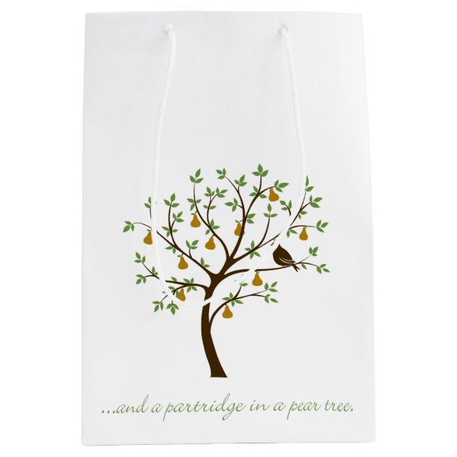 And a partridge in a pear tree medium gift bag (Front)