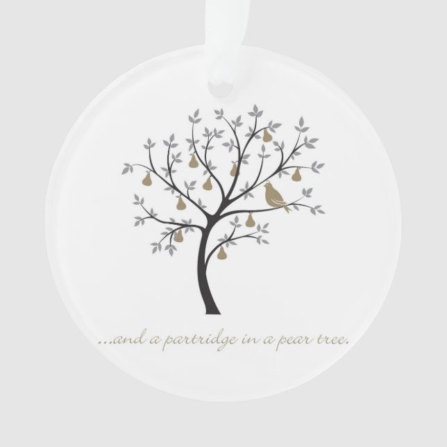 And a partridge in a pear tree ornament (Front)
