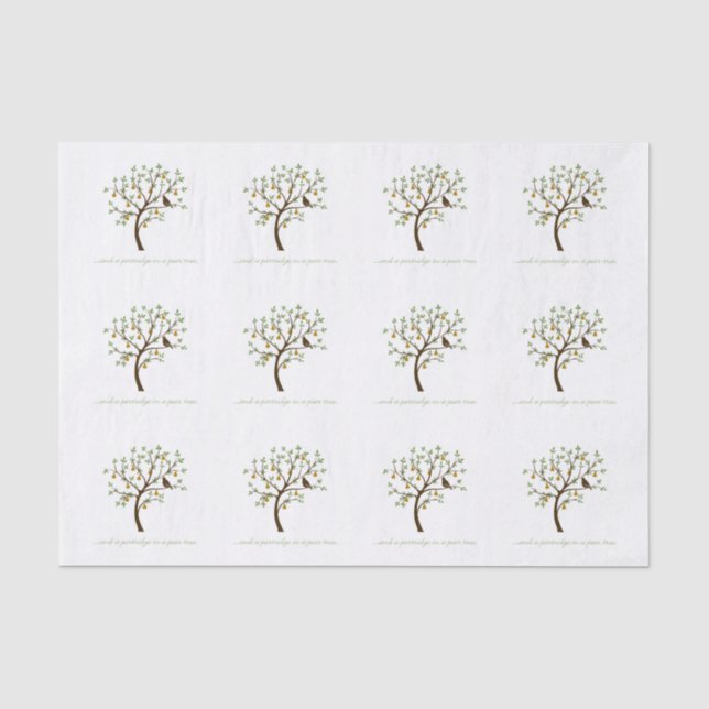And a partridge in a pear tree tissue paper (Front)