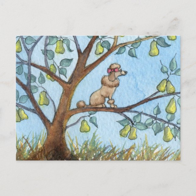 ...And a poo-oodle in a pear tree... Postcard (Front)