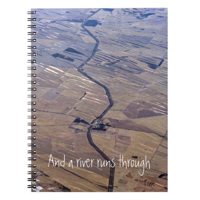 and a river runs through spiral notebook (Front)