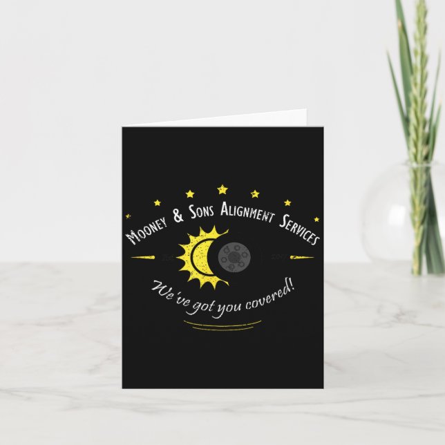 And Astronomy Science Fans Solar Eclipse Card (Front)