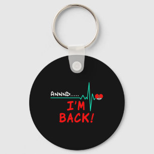 And Back Open Heart Surgery Heart Transplant Gift Key Ring