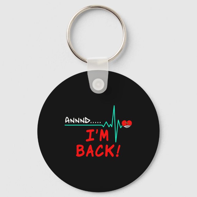And Back Open Heart Surgery Heart Transplant Gift  Key Ring (Front)