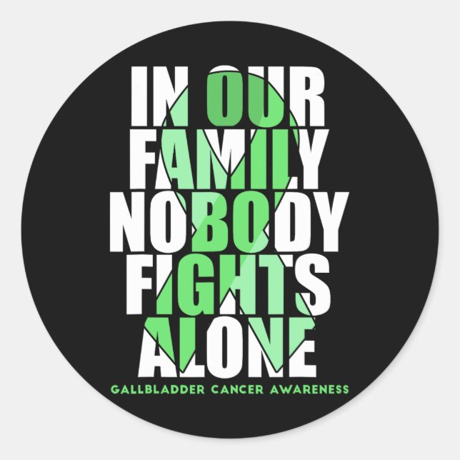 And Bile Duct Cancer Awareness Supporter Fighter  Classic Round Sticker (Front)