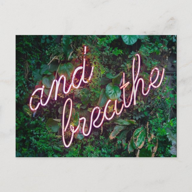 And Breathe Leaves Life Relax Postcard (Front)