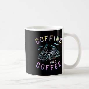 And Coffee Funny Skeleton Tie Dye Retro Halloween Mug