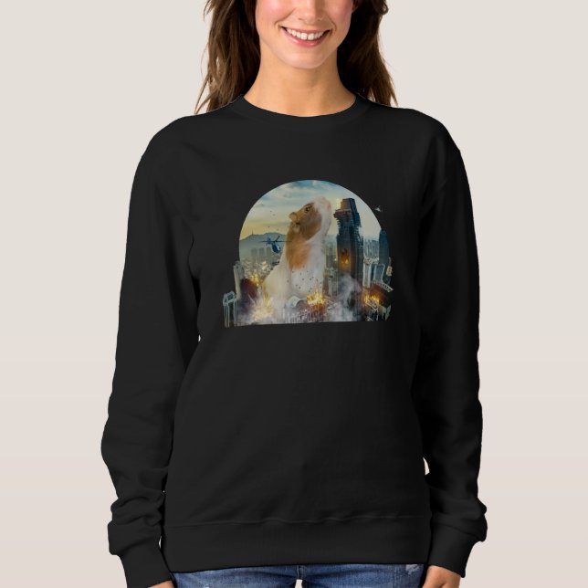 and cute guinea pig is wild at Christmas  1 Sweatshirt (Front)
