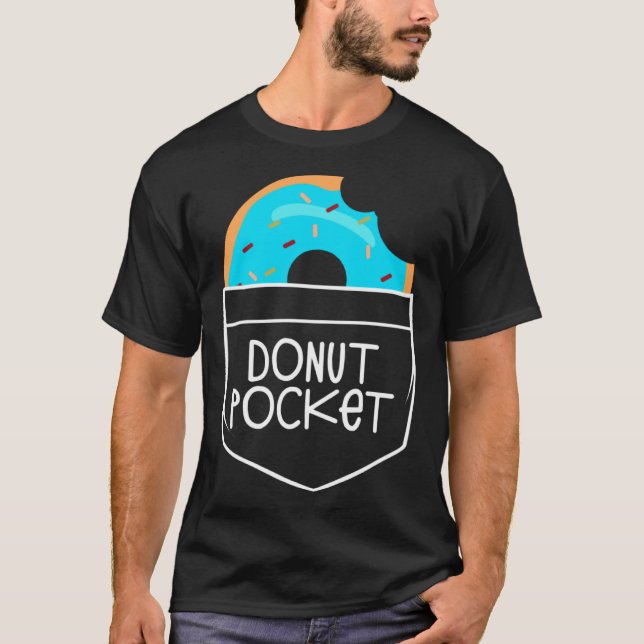 And Cute Lime Bitten Doughnut Pocket Doughnut T-Shirt (Front)