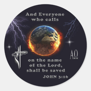 And everyone who calls on the name of the Lord Classic Round Sticker