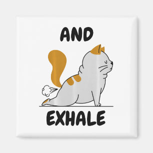 And Exhaling Yoga Cat Comfort Colors Adult Heavywe Magnet