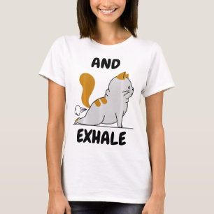 And Exhaling Yoga Cat Comfort Colors Adult Heavywe T-Shirt