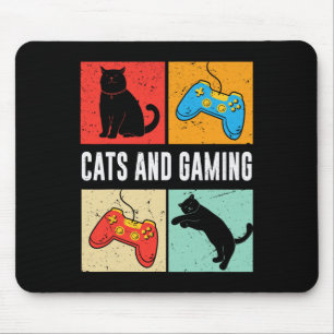 And Gaming For The Cat Lover Gamer Video Game Play Mouse Pad