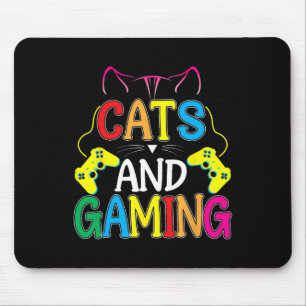 And Gaming For The Cat Lover Gamer Video Game Play Mouse Pad