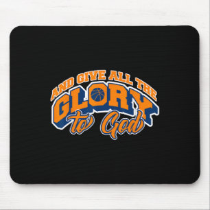 And Give All The Glory To God Sketll Fan Player  Mouse Pad