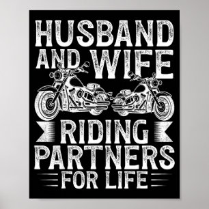 And Husband Wife Riding Partner Life Poster