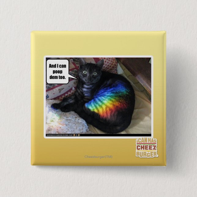 And I can poop the too. 15 Cm Square Badge (Front)