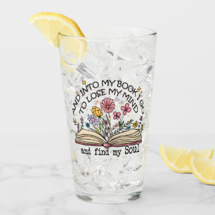 And Into My Book I Go – Floral Book Lover Glass