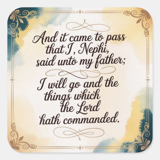 And It Came to Pass Square Sticker (Front)