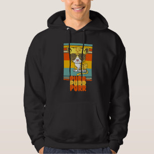 And Leopard Cat With Sunglasses Purring Retro Hoodie