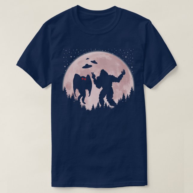 And Mothman Take Selfies T-Shirt (Design Front)
