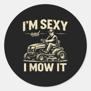 And mow skilled mowing dad proud fathers day classic round sticker