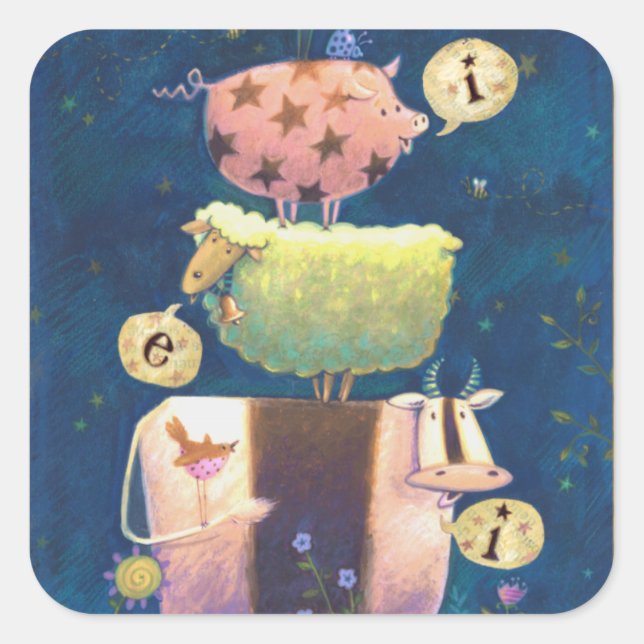 And On This Farm Square Sticker (Front)