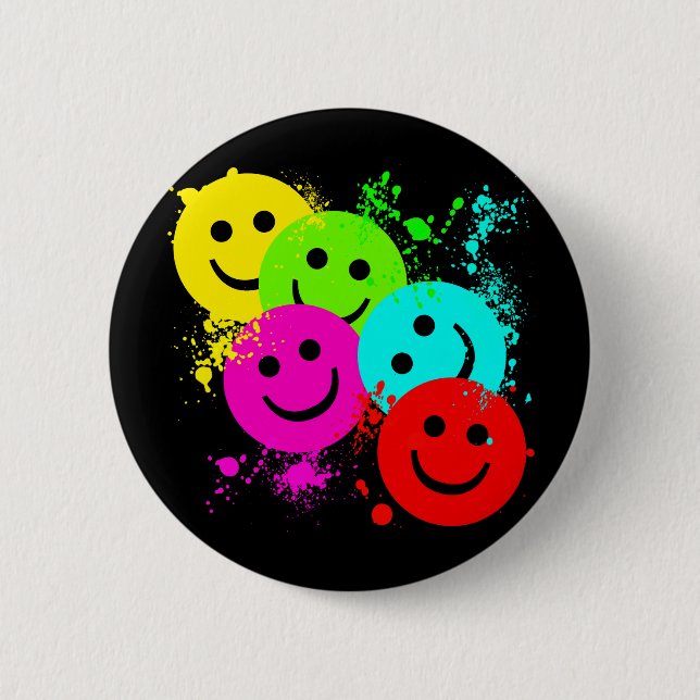 AND PAINT SPLATTER 6 CM ROUND BADGE (Front)