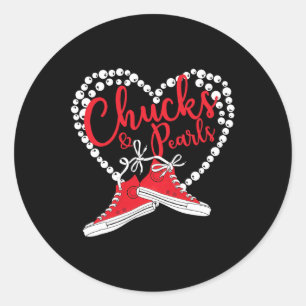 And Pearls I'm With Her Kamala 2024 1 Classic Round Sticker