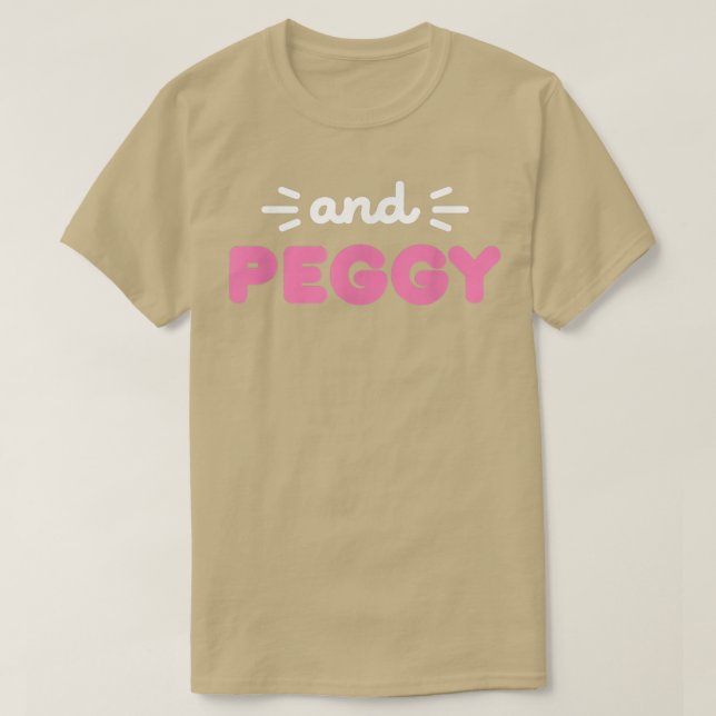 And Peggy  Cute Pink & White Style For Adults & Ki T-Shirt (Design Front)