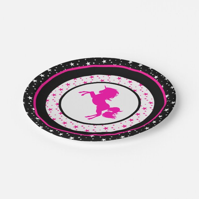 And Pink Unicorns, Too! Paper Plate (Angled)