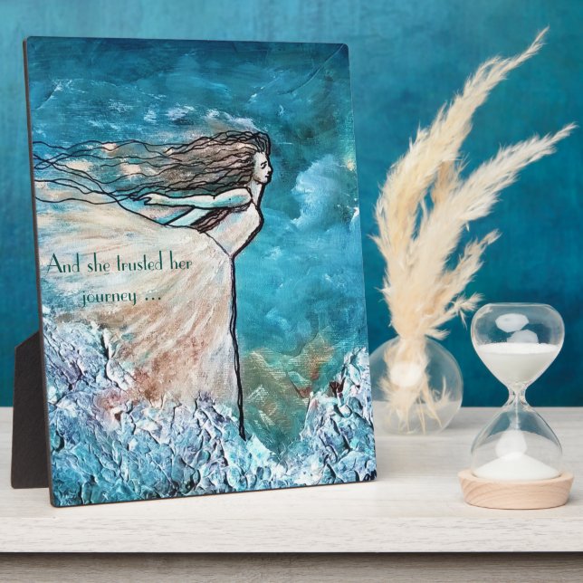 "And she trusted her journey" Plaque (Side)