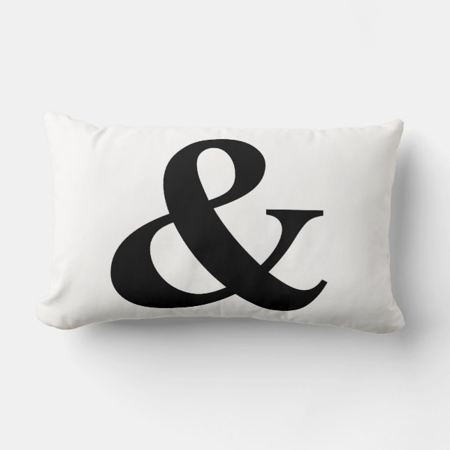 & And Sign Ampersand Logogram Symbol Icon Shortcut Lumbar Cushion (Front)