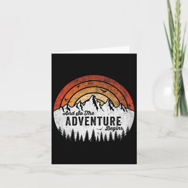And So The Adventure Begins Camping Hiking  Card (Front)