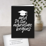 And So The Adventure Begins - Graduation Card<br><div class="desc">Add any warm greeting to create this whimsical design. This can be used for any graduate - high school,  college,  grad school,  med school or even trade school.</div>